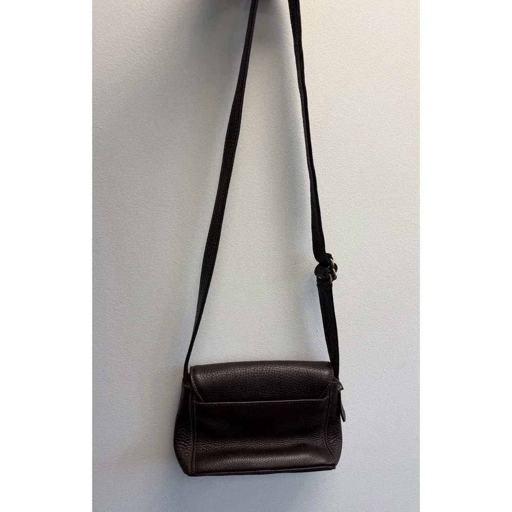 Vintage Coach Sonoma 4929 Chocolate Brown Crossbody Purse Pebbled Leather 90s